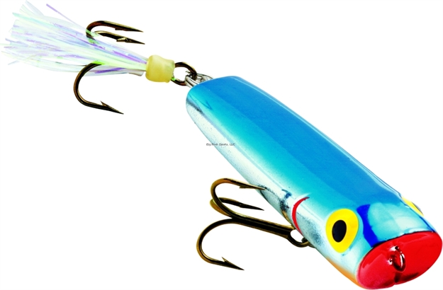 Picture of Storm Rattlin' Chug Bug Topwater Popper, 2 1/2", 1/4 Oz, Metallic Silver/Blue Back, Floating