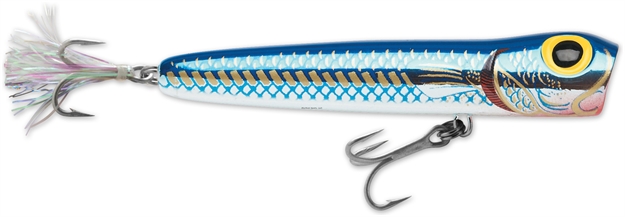 Picture of Storm Rattlin' Saltwater Chug Bug Topwater Popper, 4 3/8", 15/16 Oz, Metallic Blue Mullet, Floating