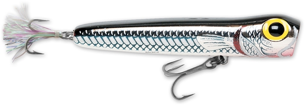 Picture of Storm Rattlin' Saltwater Chug Bug Topwater Popper, 4 3/8", 15/16 Oz, Metallic Silver Mullet, Floating