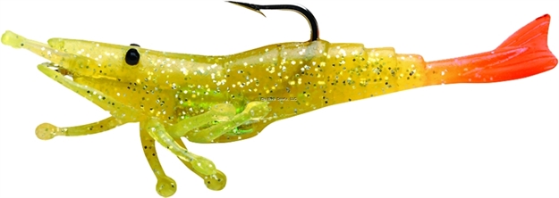 Picture of Storm Wildeye Live Shrimp Swimbait, 3", 1/4 Oz, Chartreuse Silver/Firetail, Floating,3 PK
