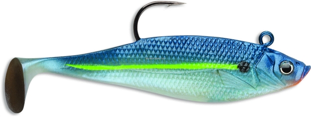 Picture of Storm Wildeye Swim Shad, 4", 7/16 Oz, Blue Steel Shad, Floating,3 PK