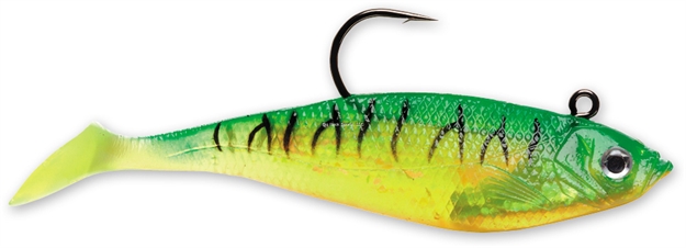 Picture of Storm Wildeye Swim Shad, 4", 7/16 Oz, Firetiger, Floating,3 PK
