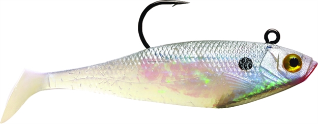 Picture of Storm Wildeye Swim Shad, 4", 7/16 Oz, Pearl, Floating,3 PK