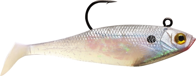 Picture of Storm Wildeye Swim Shad, 6", 7/8 Oz, Pearl, Floating,3 PK