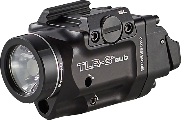 Picture of  Streamlight 69411 Tlr-8 Sub Gun Light With Red Laser  Black Anodized 500 Lumens White Led Glock 43X