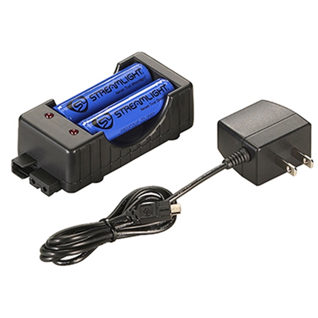Picture of Streamlight 18650 Charger Kit 120V AC Includes 2 Bat 22011