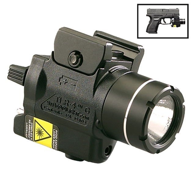 Picture of  Streamlight 69245 Tlr-4 G Gun Light  Black 160 Lumens White C4 Led/Green Laser