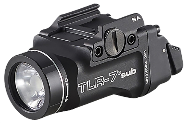 Picture of  Streamlight 69404 Tlr-7 X Sub Usb  Black Anodized 6000 Series Aluminum Springfield Armory Hellcat Subcompact Pistol With Accessory Rail 500 Lumens White Led Bulb 141 Meters Beam Rail Clamp Mount