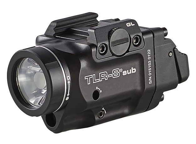 Picture of  Streamlight 69411 Tlr-8 Sub Gun Light With Red Laser  Black Anodized 500 Lumens White Led Glock 43X