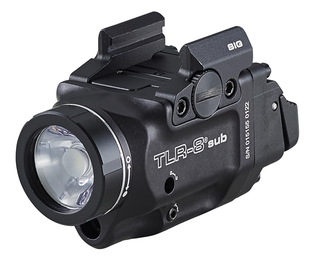 Picture of  Streamlight 69417 Tlr-8 Sub Gun Light With Red Laser  Black Anodized 500 Lumens White Led Sig Sauer P365 080926694170