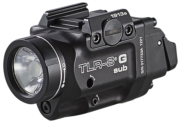 Picture of  Streamlight 69438 Trl-8 G Sub Gun Light With Green Laser  Black Anodized 500 Lumens White Led 1913 Short Rail Pistol 080926694392