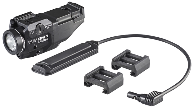 Picture of  Streamlight 69443 Tlr-1 RM W/Laser Black Anodized Aluminum, 500 Lumens White Led Bulb/Green Laser, 210 Meters Beam, Picatinny Rail Mount 080926694439