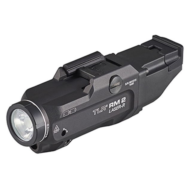 Picture of  Streamlight 69448 Tlr-2 RM W/Laser Black Aluminum, 1,000 Lumens White Led Bulb/Red Laser 297 Meters Beam, Picatinny Rail Mount