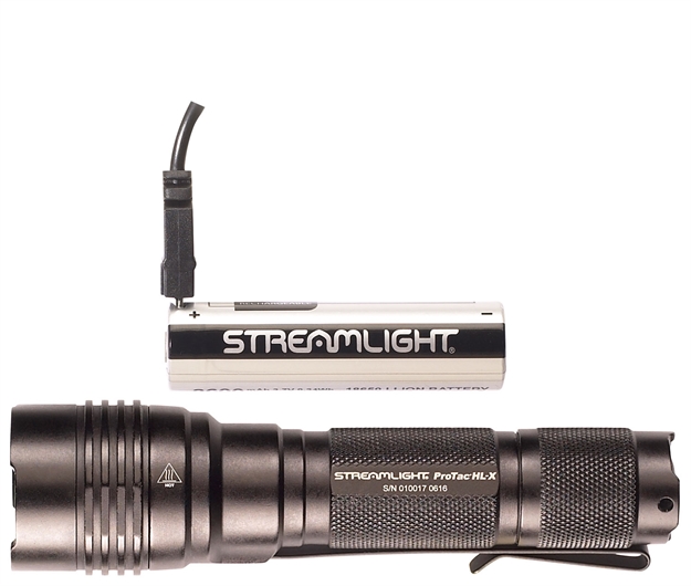 Picture of  Streamlight 88084 Protac Hl-X Usb Flashlight  Black Anodized 65/400/1000 Lumens   White Led 080926880849