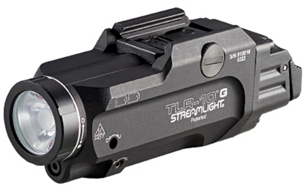 Picture of  Streamlight 69473 Tlr-10 G Gun Light With Green Laser  Black Anodized 1,000 Lumens White Led