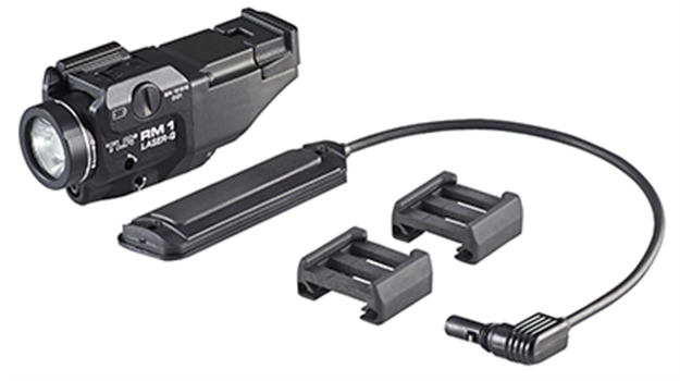 Picture of  Streamlight 69443 Tlr-1 RM W/Laser Black Anodized Aluminum, 500 Lumens White Led Bulb/Green Laser, 210 Meters Beam, Picatinny Rail Mount