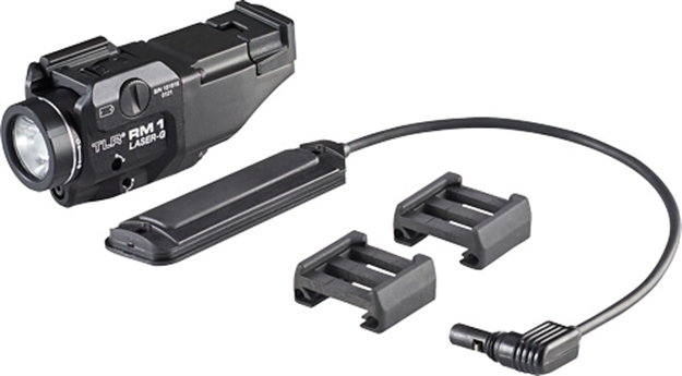 Picture of  Streamlight 69443 Tlr-1 RM W/Laser Black Anodized Aluminum, 500 Lumens White Led Bulb/Green Laser, 210 Meters Beam, Picatinny Rail Mount 080926694439