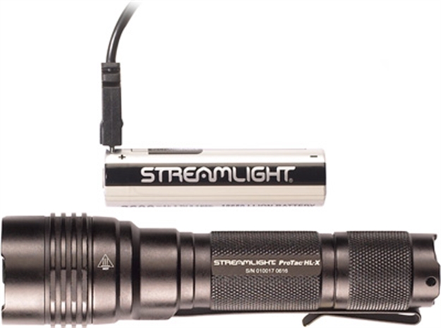 Picture of  Streamlight 88084 Protac Hl-X Usb Flashlight  Black Anodized 65/400/1000 Lumens   White Led