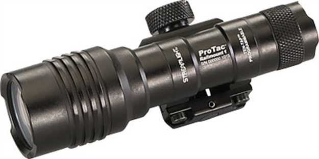 Picture of  Streamlight 88058 Protac Rail Mount 1 Black Anodized Aluminum Rifle 40/350 Lumens, White Led Bulb, 219 Meters Beam, Picatinny Rail Mount 080926880580