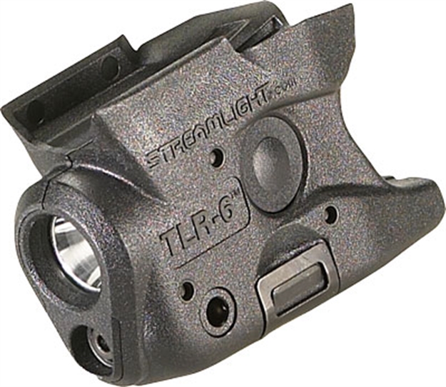 Picture of Streamlight Tlr-6M&P Shield Tactical Gun Mounted Flash Light, Fits Glock 26/27, C4 Led And Red Laser, Cr123a Libatt 69273