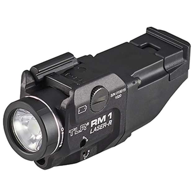 Picture of  Streamlight 69445 Tlr-1 RM W/Laser Black Anodized Aluminum, 500 Lumens White Led Bulb/Red Laser, 210 Meters Beam, Picatinny Rail Mount 080926694453