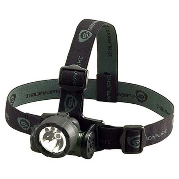 Picture of Streamlight Trident Led/Incand Combo Headlight Green Led W/Elastic And Rubber Straps Uses 3Aaa Batteries 61051