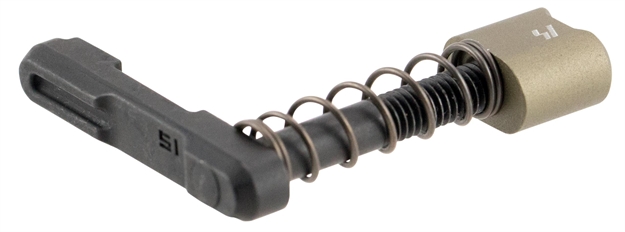 Picture of Strike Industries Arsmcfde Magazine Catch  Made OF Black Steel With Flat Dark Earth 6061-T6 Aluminum Release Button For Ar-Platform SIARSMCFDE