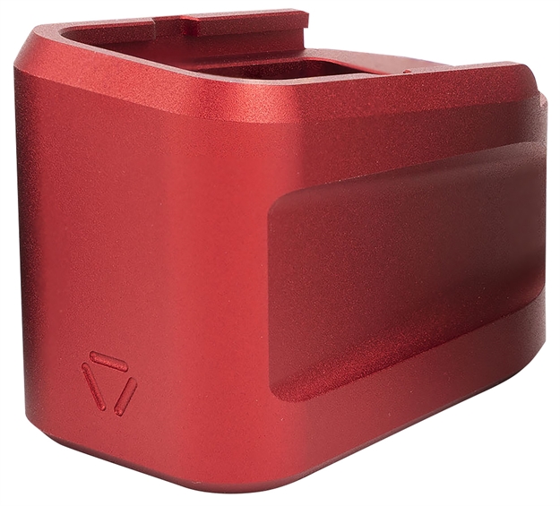 Picture of Strike Industries Empalg19red Extended Mag Plate  Fits Glock G19 Red 6061 T-6 Aluminum SI-EMP-AL-G19-RED