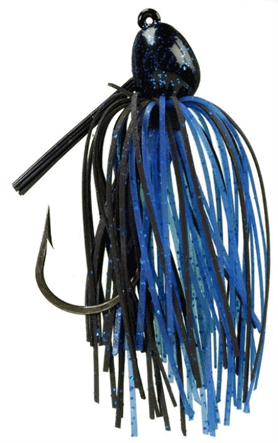 Picture of Strike King Bitsy Bug Mini Jig, 3/16 Oz, Black Blue,1Pk