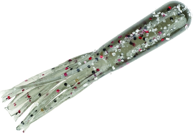 Picture of Strike King Bitsy Tube Bait, 2 3/4", Smoke With Red & Black Flake, 10Pk