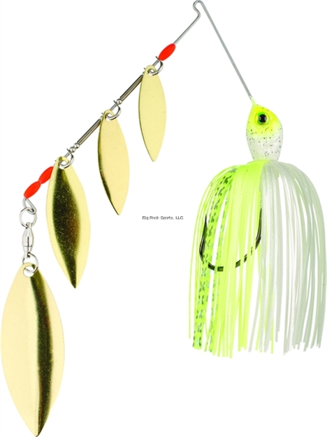 Picture of Strike King George Cochran's Quad Shad Spinnerbait, 3/8 Oz, Chartreuse & White,1Pk