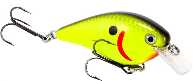 Picture of Strike King Kvd 1.0 Square Bill Crankbait, 2 1/2", 3/8 Oz, Black Back Chartreuse, Floating,1Pk