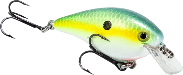 Picture of Strike King Kvd 1.0 Square Bill Crankbait, 2 1/2", 3/8 Oz, Chartreuse Sexy Shad, Floating,1Pk