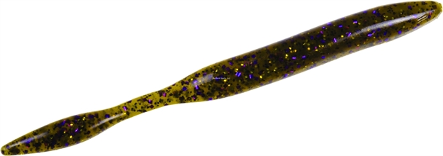 Picture of Strike King Kvd Perfect Plastics Dream Shot, 4", Green Pumpkin Purple & Gold, 10Pk