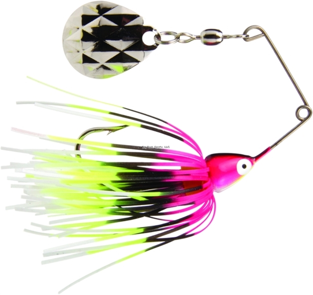 Picture of Strike King Mini-King Spinnerbait, 1/8 Oz, Pink/Red/Black/White/Chartreuse,1Pk