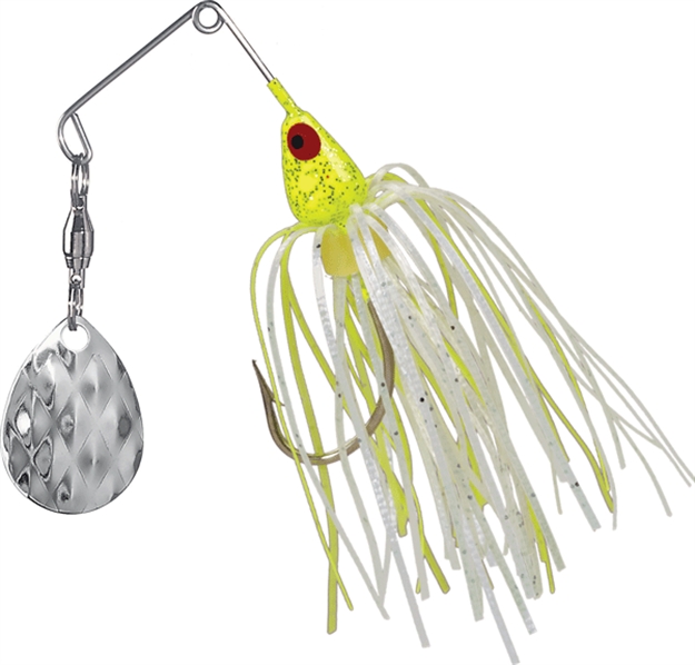 Picture of Strike King Mini-King Spinnerbait, 1/8 Oz, Chartreuse Head/Chartreuse/White Skirt/Gold Blade,1Pk