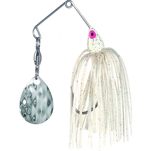 Picture of Strike King Mini-King Spinnerbait, 1/8 Oz, White & Silver Blade,1Pk