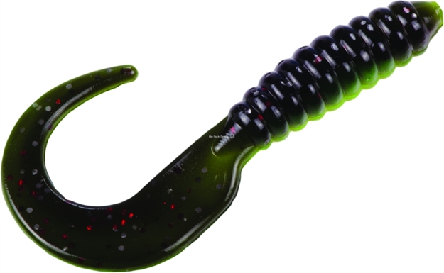 Picture of Strike King Mr. Crappie Grub, 2", Tuxedo Black & Chartreuse,15Pk