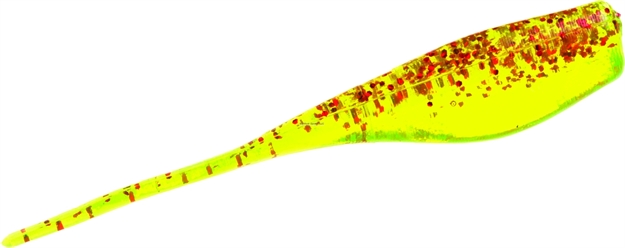 Picture of Strike King Mr. Crappie Lightning Shad, 2", Chartreuse Red Glitter, Floating,15Pk