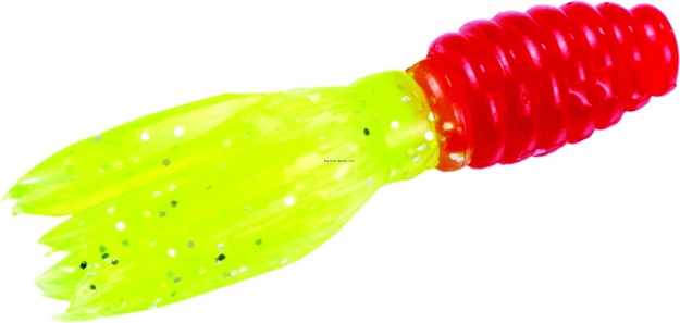 Picture of Strike King Mr. Crappie Thunder Tube Bait, 1 3/4", Red & Chartreuse Sparkle,15Pk