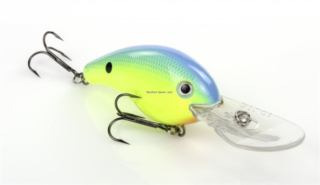 Picture of Strike King Pro Model 10Xd Extra Deep Dive Rattle Crankbait, 6", 2 Oz, Powder Blueback Chartreuse, Floating,1Pk