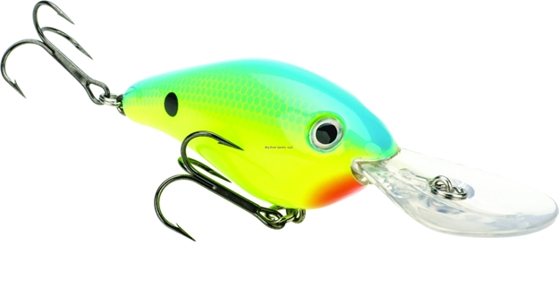 Picture of Strike King Pro Model 8Xd Extra Deep Dive Rattle Crankbait, 5 1/2", 1.4 Oz, Powder Blueback Chartreuse, Floating,1Pk