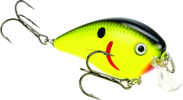 Picture of Strike King Pro Model Kvd 1.5 Shallow Runner Silent Crankbait, 1 1/4", 7/16 Oz, Black Back Chartreuse, Floating,1Pk