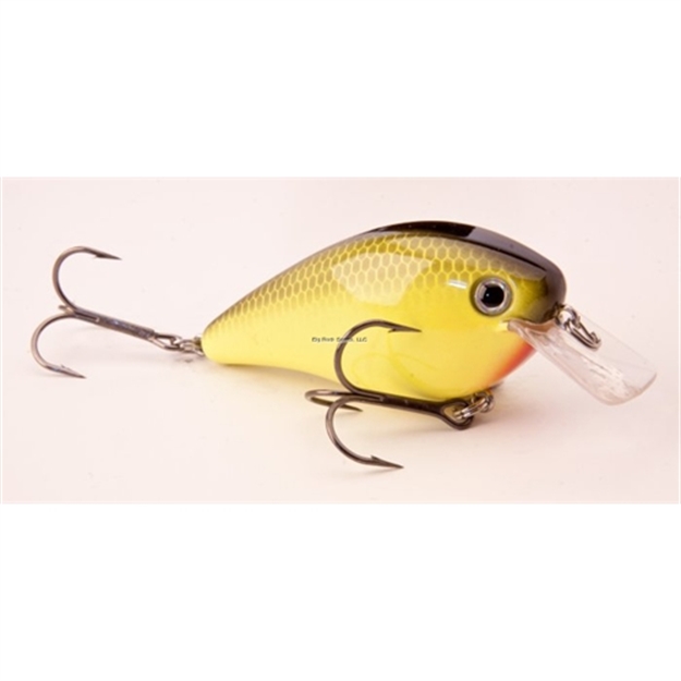 Picture of Strike King Pro Model Kvd 2.5 Square Bill Silent Crankbait, 3 1/4", 5/8 Oz, Black Back Chartreuse, Floating,1Pk