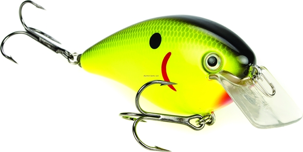 Picture of Strike King Pro Model Kvd 8.0 Magnum Square Bill Rattle Crankbait, 4 1/4", 1 1/2 Oz, Black Back Chartreuse, Floating,1Pk
