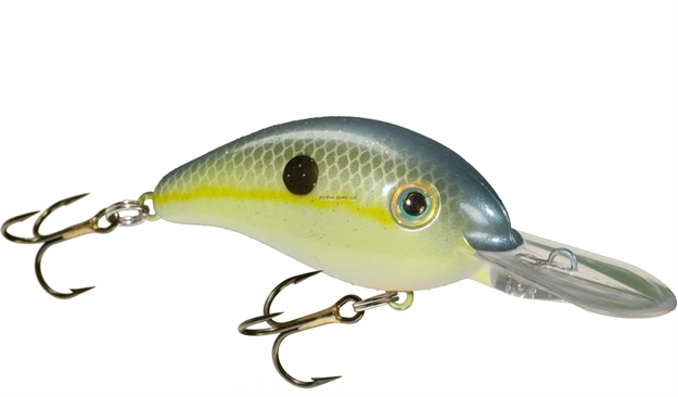 Picture of Strike King Pro Model Series 3 Medium Dive Rattle Crankbait, 3 1/4", 3/8 Oz, Chartreuse Sexy Shad, Floating,1Pk