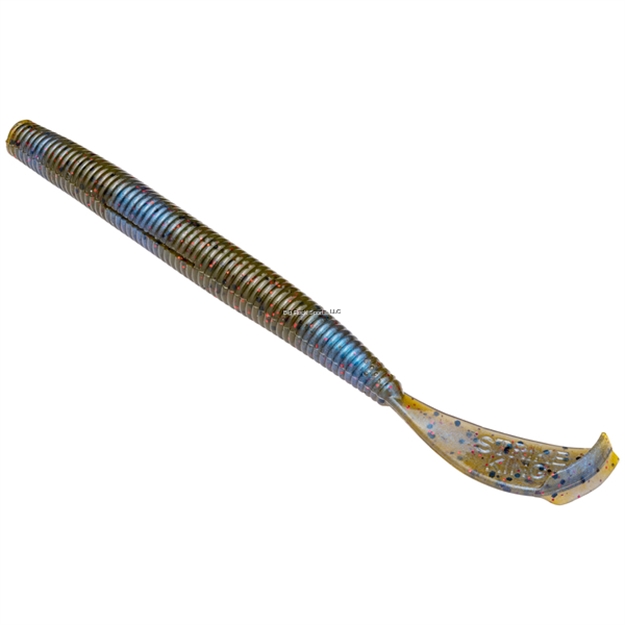 Picture of Strike King Rage Cut-R Worm 6" , Blue Craw Red Flake