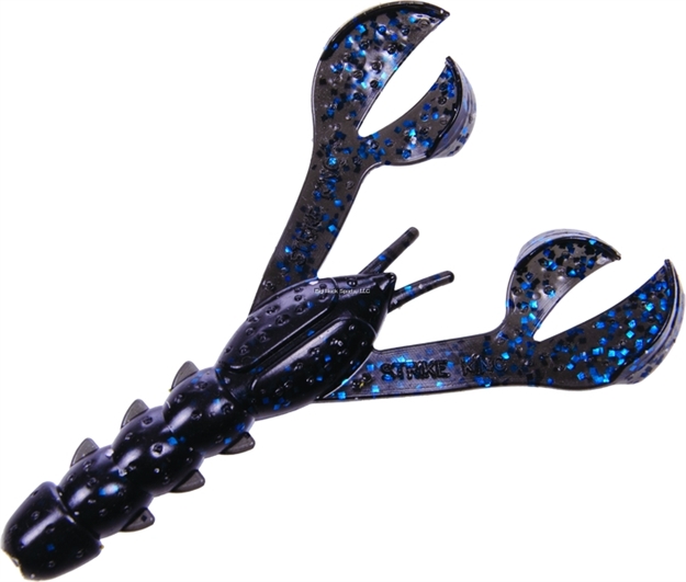 Picture of Strike King Rage Tail DB Craw, 4", Black Blue Flake, 7Pk