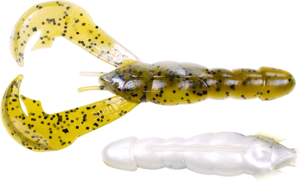 Picture of Strike King Rage Tail Rage Craw, 4", Green Pumpkin & Pearl Belly, 7Pk