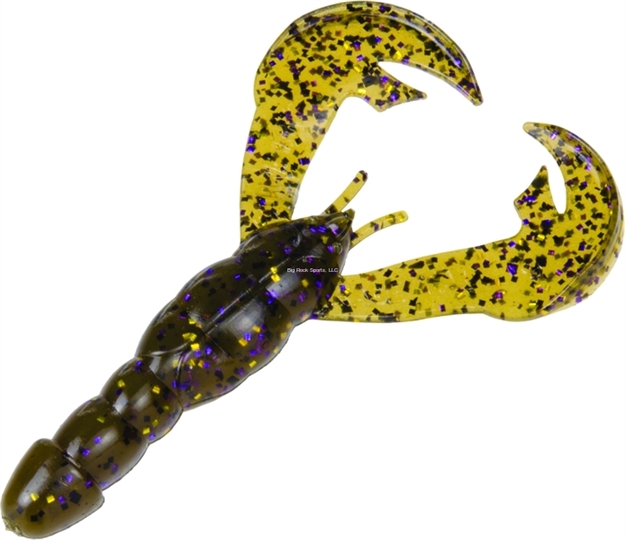Picture of Strike King Rage Tail Rage Craw, 4", Green Pumpkin Purple & Gold, 7Pk